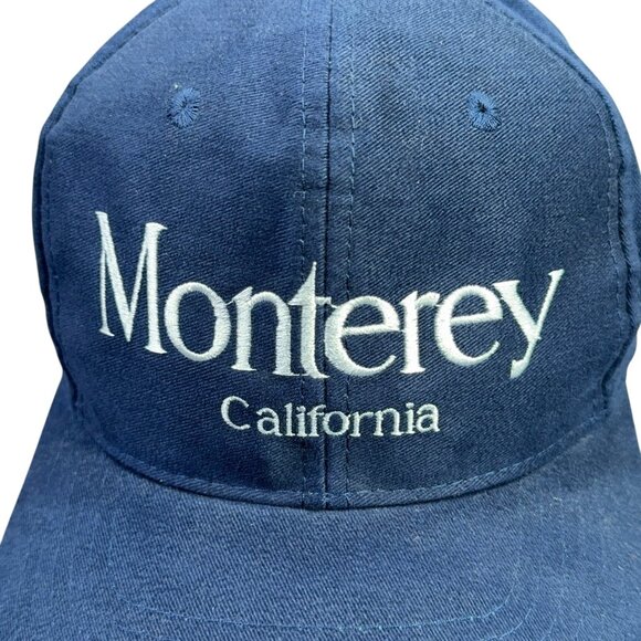 Monterey California Hat Navy Blue Snapback Vintage 90s Y2K Cotton Baseball Cap - Picture 3 of 8